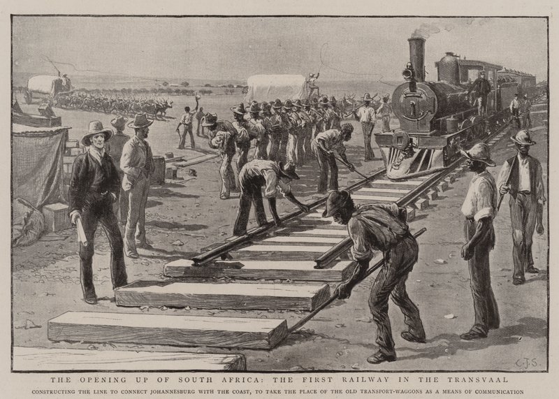 Güney Afrika'nın Açılması, Transvaal'daki İlk Demiryolu by Charles J. Staniland