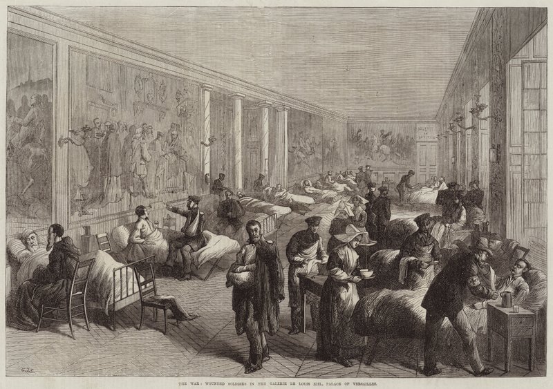 Savaş, Galerie de Louis XIII'deki Yaralı Askerler, Versay Sarayı by Charles J. Staniland