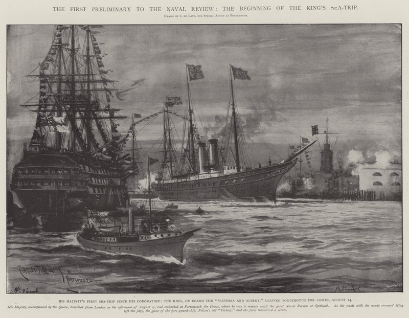Deniz Gözden Geçirmesinin İlk Ön Bilgisi, Kralın Deniz Yolculuğunun Başlangıcı by Charles John de Lacy