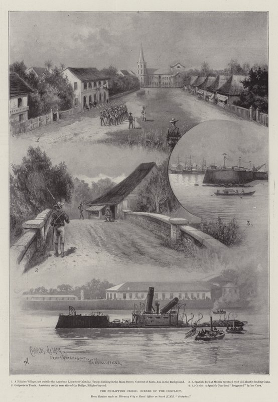 Filipin Krizi, Çatışma Sahneleri by Charles John de Lacy