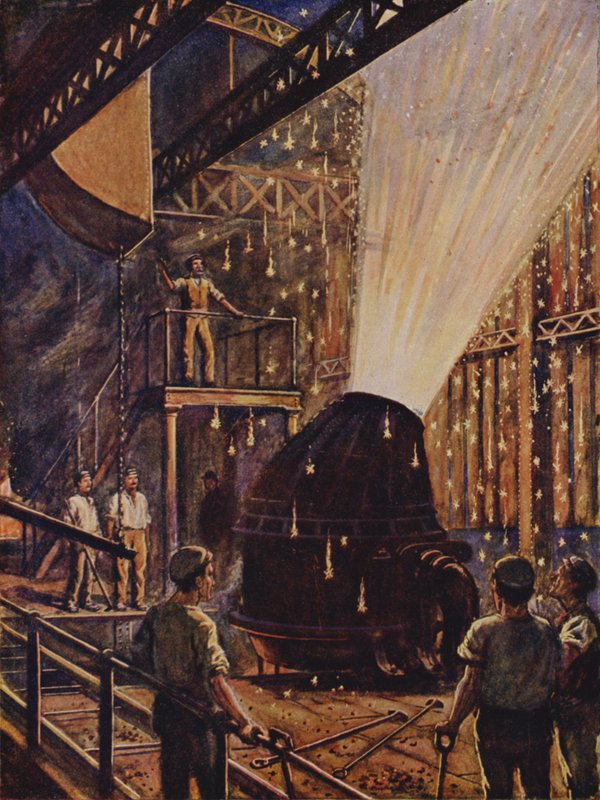 A Bessemer Converter  by Charles John de after Lacy