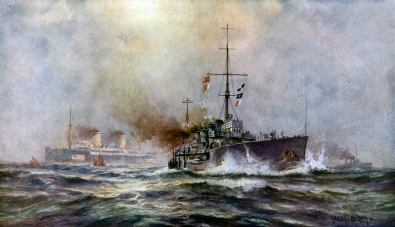 Policing the seas - a new light cruiser  by Charles John de after Lacy