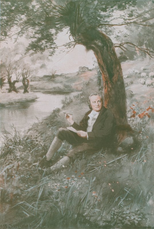 William Blake güneşte oturuyor by Charles Mills Sheldon
