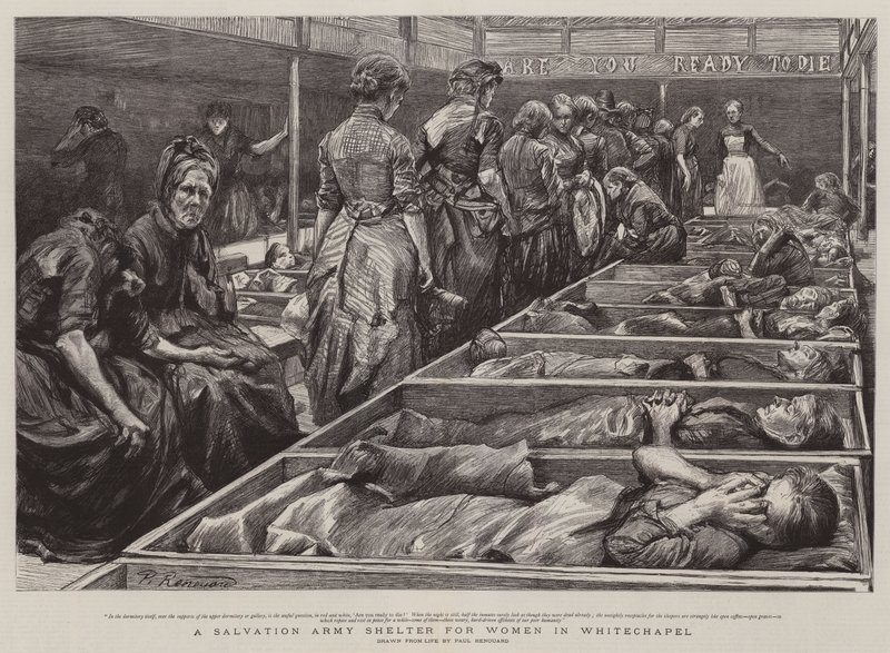 Whitechapel'de Kadınlar için Kurtuluş Ordusu Sığınağı by Charles Paul Renouard