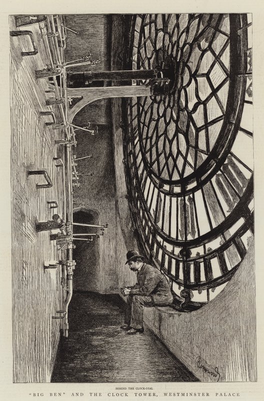 Big Ben ve Saat Kulesi, Westminster Sarayı by Charles Paul Renouard