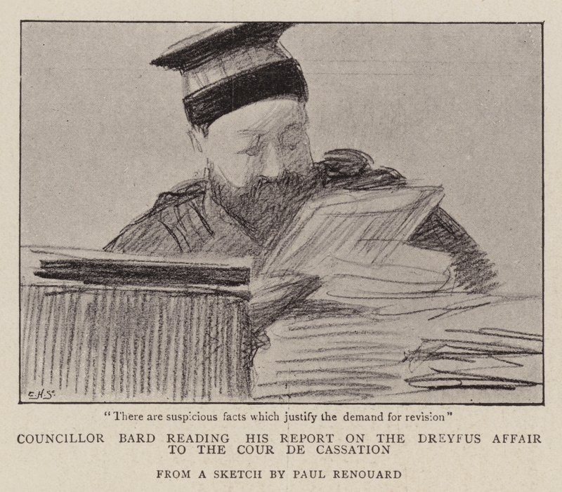 Konsey Üyesi Bard, Cour de Cassation'a Dreyfus Olayı Üzerine Raporunu okurken by Charles Paul Renouard