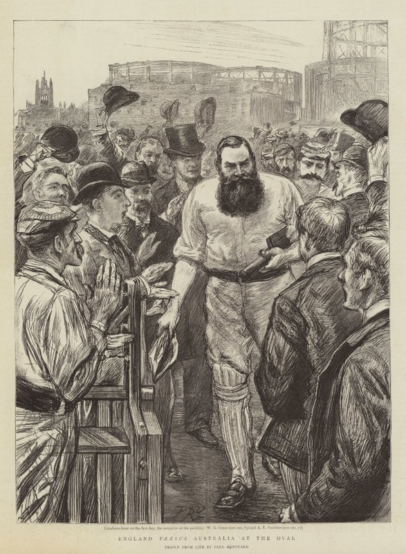 Oval'de İngiltere, Avustralya'ya karşı by Charles Paul Renouard