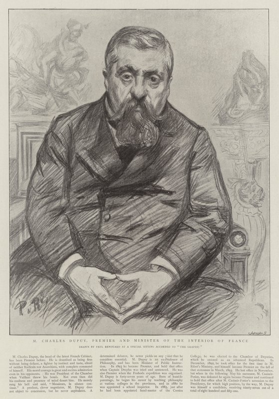 Charles Dupuy, Fransa Başbakanı ve İçişleri Bakanı by Charles Paul Renouard