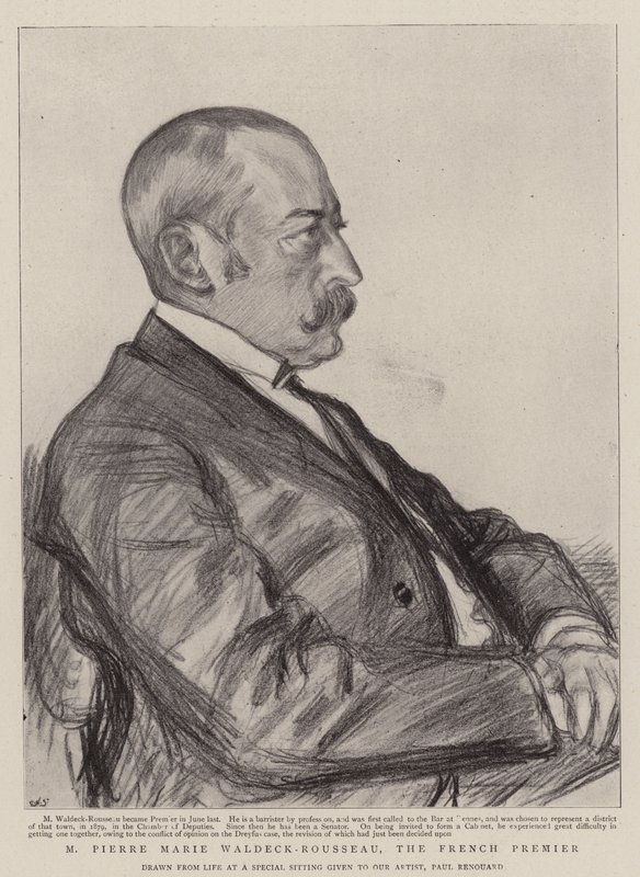 M Pierre Marie Waldeck-Rousseau, Fransa Başbakanı by Charles Paul Renouard