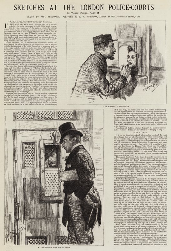 Londra Polis Mahkemelerinde Skeçler by Charles Paul Renouard