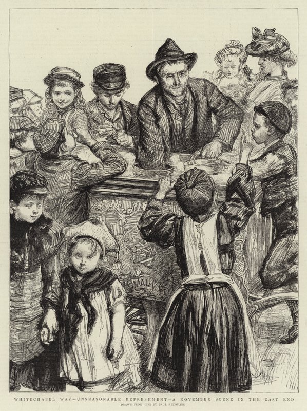 Whitechapel Yolu, Mevsimsiz Ferahlık, Doğu Yakasında Bir Kasım Manzarası by Charles Paul Renouard