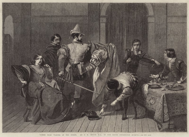 Hırçınlığın Evcilleştirilmesinden bir sahne by Charles Robert Leslie