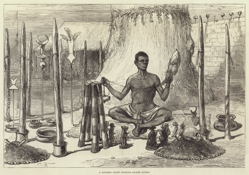 Kutsal Pamuk ören Dahomey Rahibi by Sir John Charles Robinson