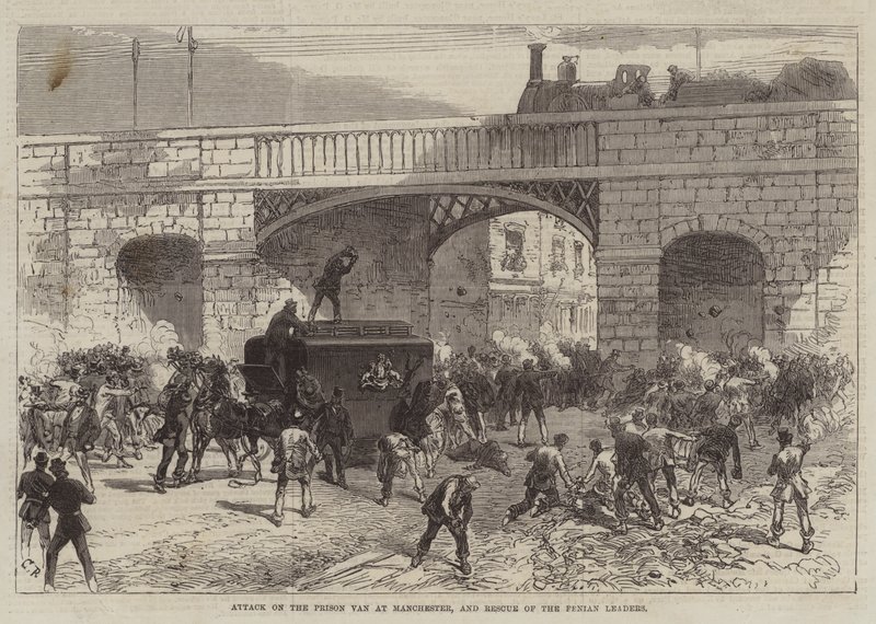 Manchester'daki Van Hapishanesine Saldırı ve Fenian Liderlerinin Kurtarılması by Sir John Charles Robinson