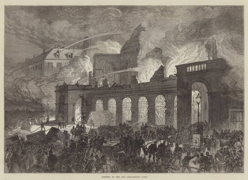 Eski Opera Binasının Yakılması, Paris by Sir John Charles Robinson