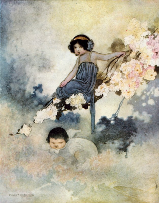 Görebildiği her ağaçta küçük bir çocuk vardı. by Charles Robinson