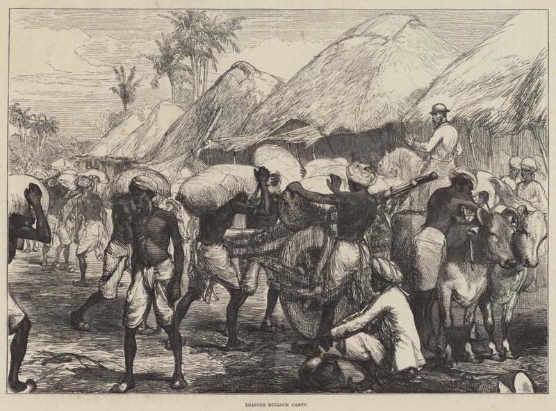 Bullock Arabalarını Yükleme by Sir John Charles Robinson