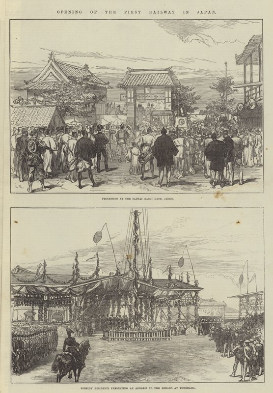 Opening of the First Railway in Japan  by Sir John Charles Robinson