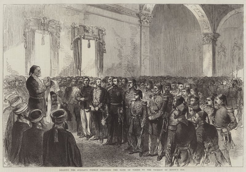 Mısır Oğlu Valisine Vezirlik Makamını Veren Padişah Fermanının Okunması by Sir John Charles Robinson