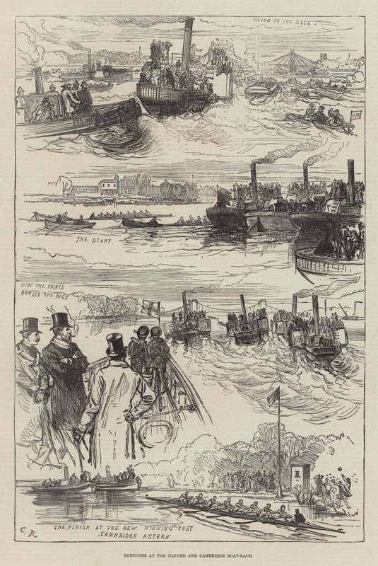 Oxford ve Cambridge Tekne Yarışlarında Skeçler by Sir John Charles Robinson