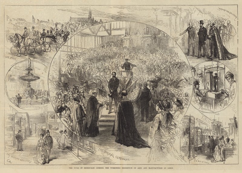 Edinburgh Dükü, Leeds'te Yorkshire Sanat ve İmalat Sergisini açıyor by Sir John Charles Robinson