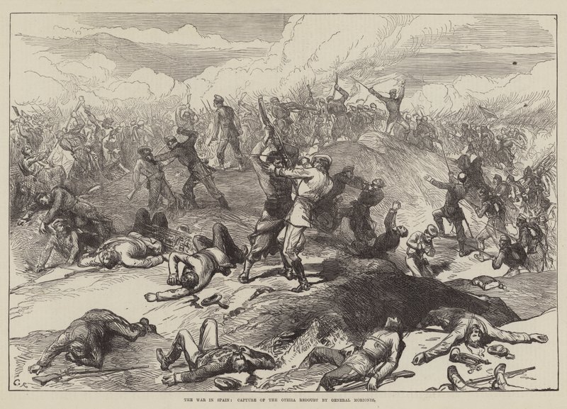 İspanya'daki Savaş, Oteiza Redoubt'ın General Moriones tarafından ele geçirilmesi by Sir John Charles Robinson