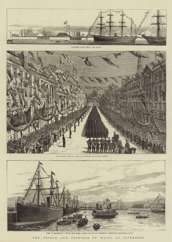 Galler Prensi ve Prensesi Liverpool'da by Charles William Wyllie
