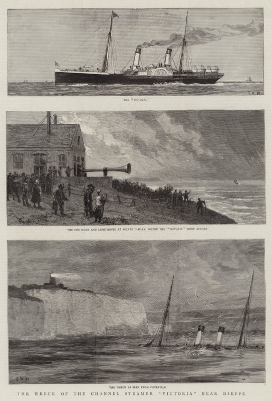 Dieppe yakınlarındaki Kanal Vapuru Victoria