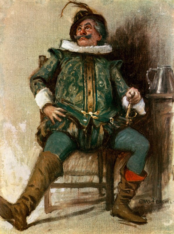 Onikinci Gece: Sir Toby Belch, Bay Lionel Brough (renkli taş) by Charles A. Buchel