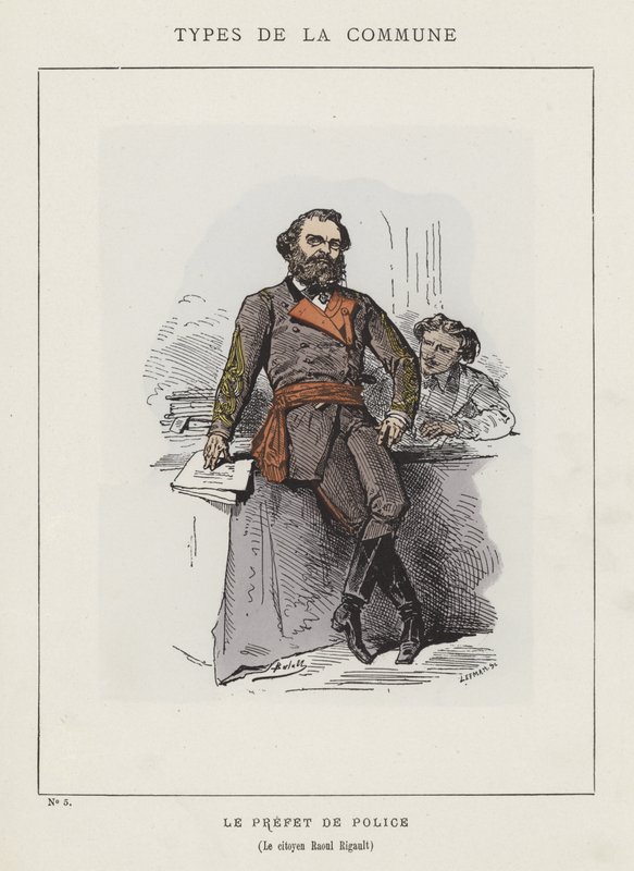 Polis Valisi Vatandaş Raoul Rigault by Charles Albert d Arnoux Bertall