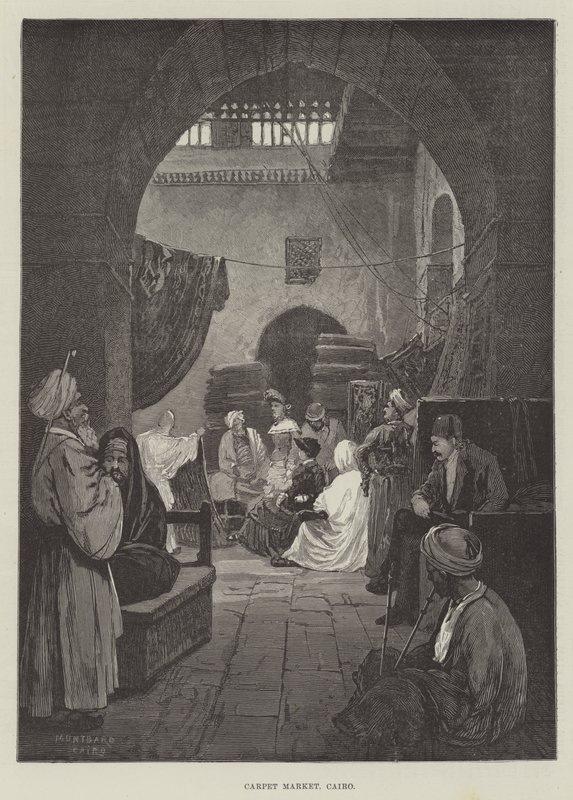 Halı Pazarı, Kahire by Charles Auguste Loye