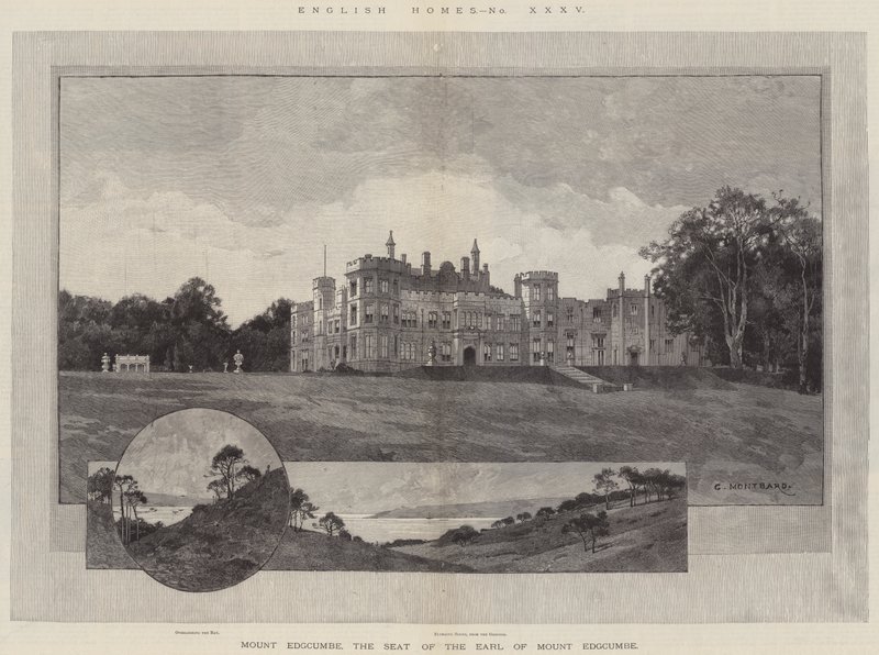 İngiliz Evleri, Edgcumbe Dağı, Edgcumbe Dağı Kontunun Koltuğu by Charles Auguste Loye
