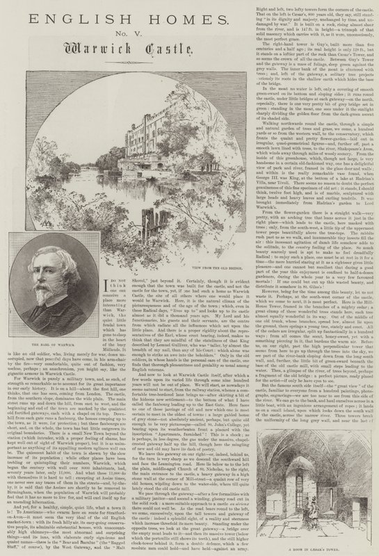 İngiliz Evleri, Warwick Kalesi by Charles Auguste Loye