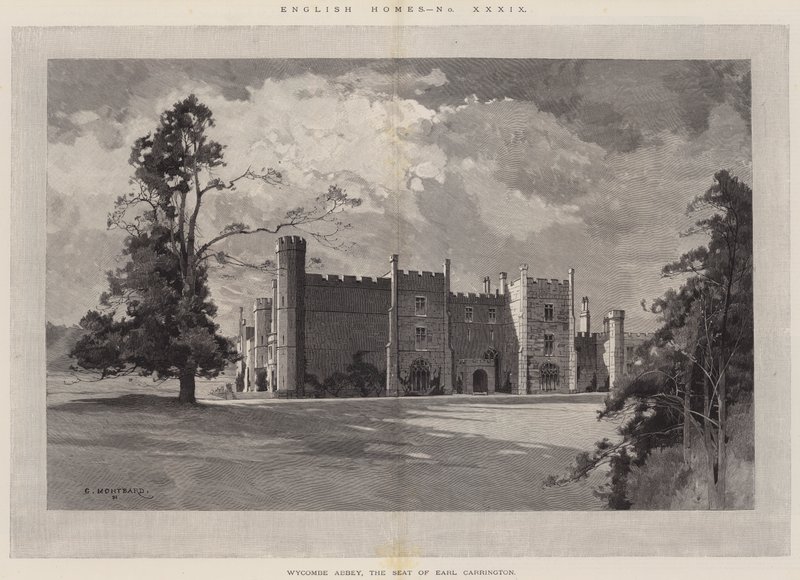 English Homes, Wycombe Manastırı, Earl Carrington'ın Yeri by Charles Auguste Loye