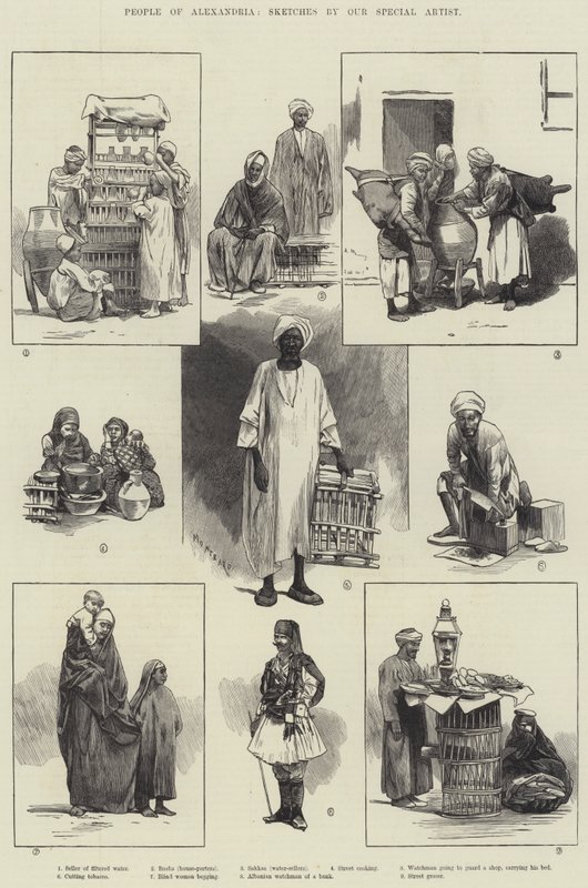 İskenderiye halkı by Charles Auguste Loye