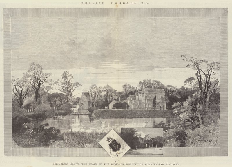 Scrivelsby Court, Dymokes'ların Evi, İngiltere'nin Kalıtsal Şampiyonları by Charles Auguste Loye