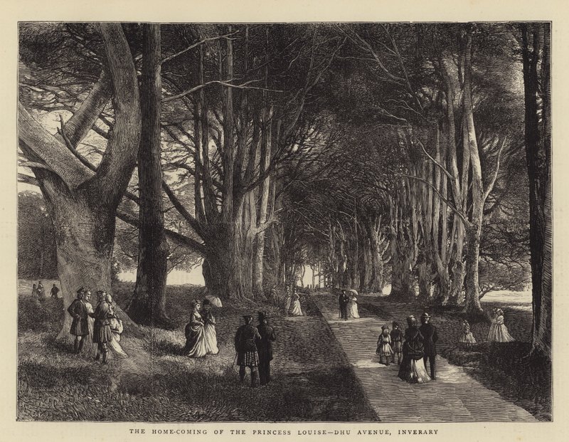 Prenses Louise'in Eve Dönüşü, Dhu Bulvarı, Inverary by Charles Auguste Loye