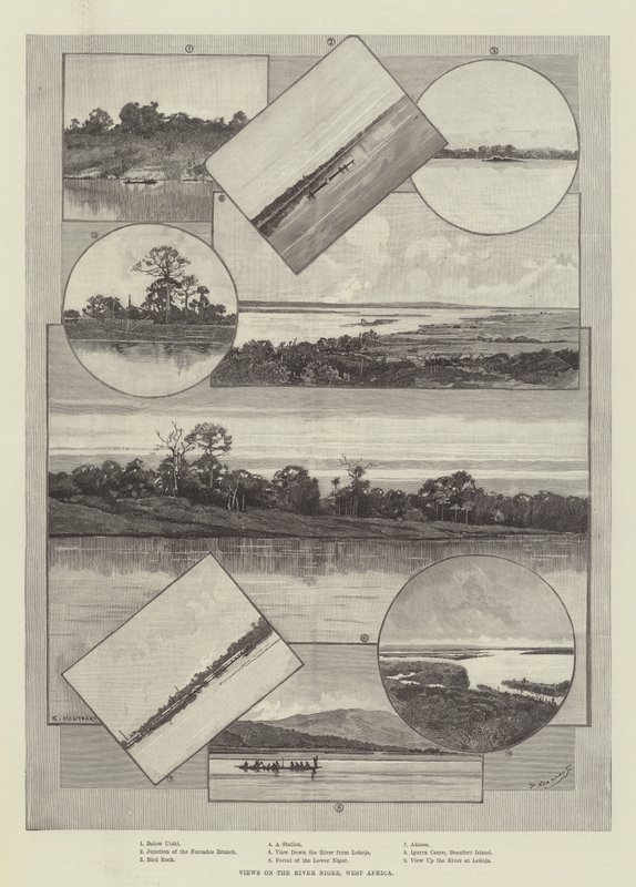 Nijer Nehri manzarası, Batı Afrika by Charles Auguste Loye