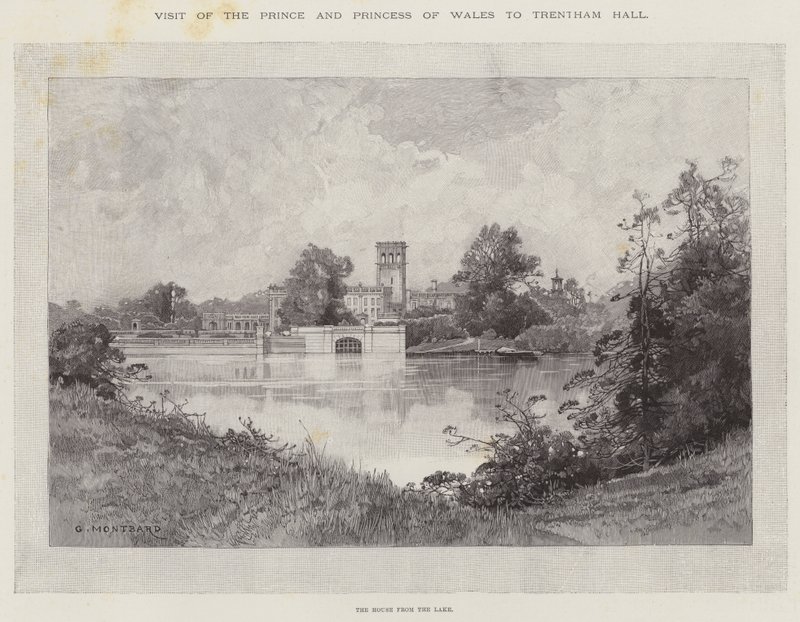 Galler Prensi ve Prensesinin Trentham Hall ziyareti by Charles Auguste Loye