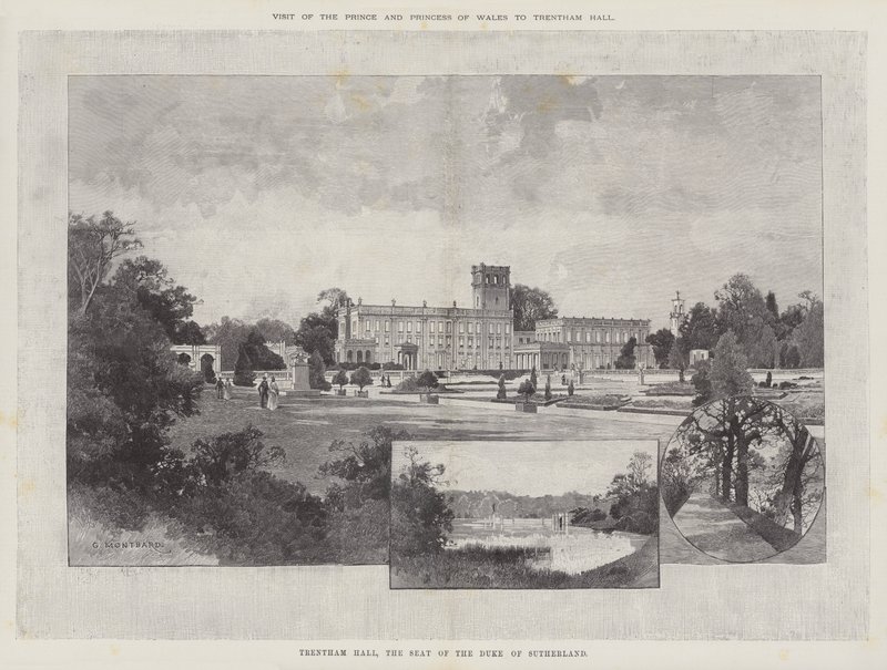Galler Prensi ve Prensesinin Trentham Hall ziyareti by Charles Auguste Loye