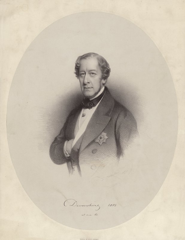 William George Spencer Cavendish, Devonshire 6. Dükü by Charles Baugniet