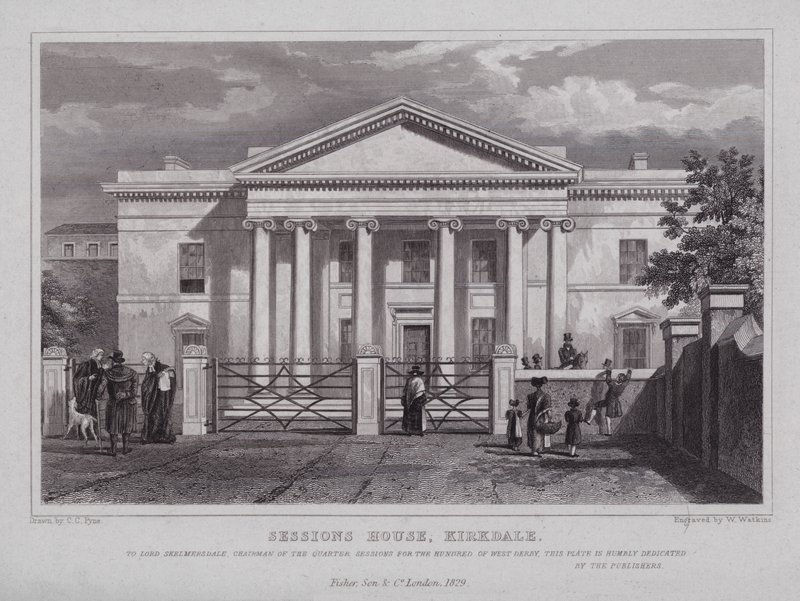 Sessions House, Kırkdale (gravür) by Charles Claude Pyne