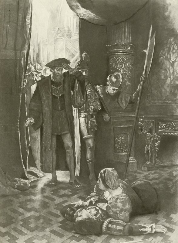 Lucrezia Borgia, Son perde son sahne (gravür) by Charles D. Graves