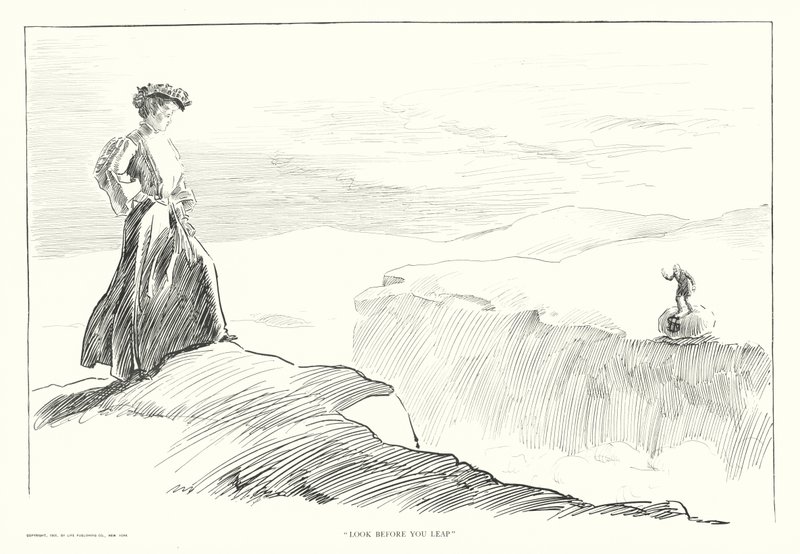 "Sıçramadan Önce Bak" (lito) by Charles Dana Gibson