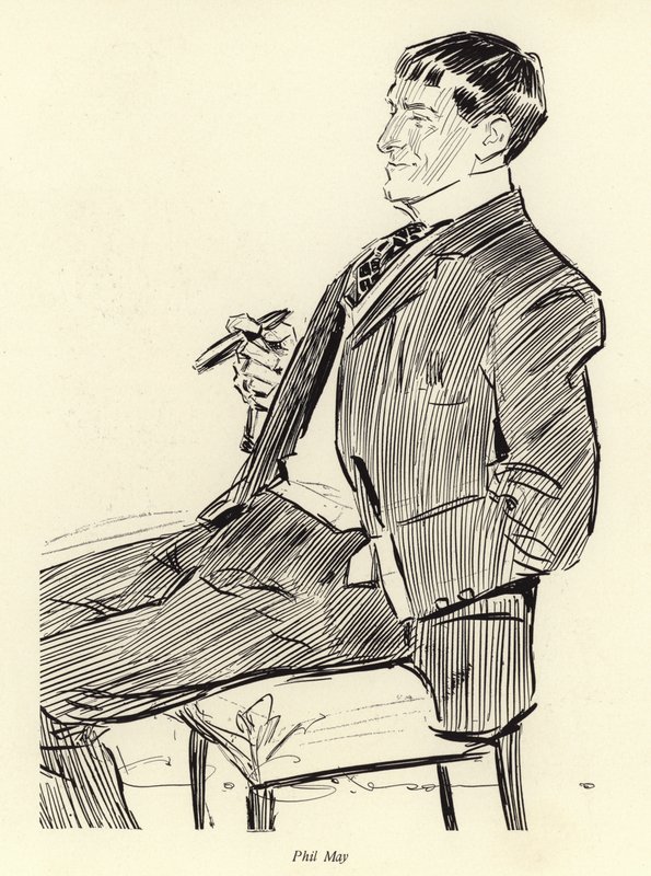 Phil May, portre by Charles Dana Gibson