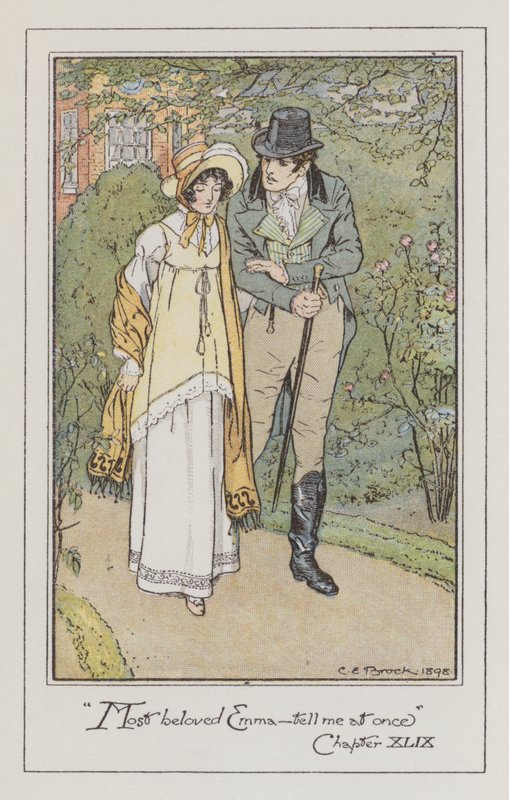 Jane Austen tarafından Emma için illüstrasyon (renkli taş) by Charles Edmund Brock