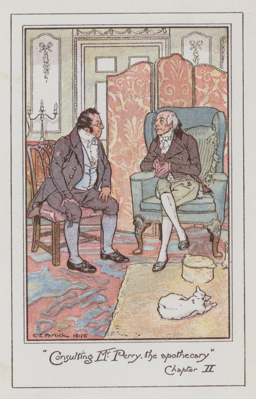 Jane Austen tarafından Emma için illüstrasyon (renkli taş) by Charles Edmund Brock
