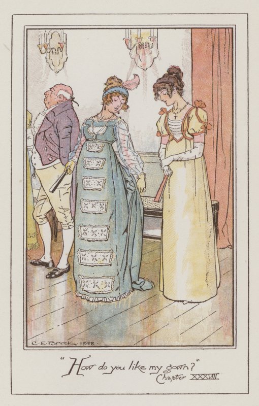 Jane Austen tarafından Emma için illüstrasyon (renkli taş) by Charles Edmund Brock