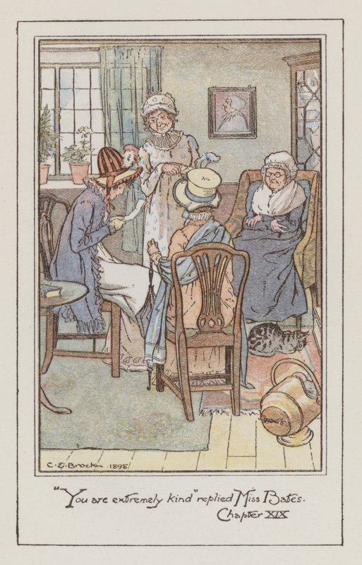 Jane Austen tarafından Emma için illüstrasyon (renkli taş) by Charles Edmund Brock