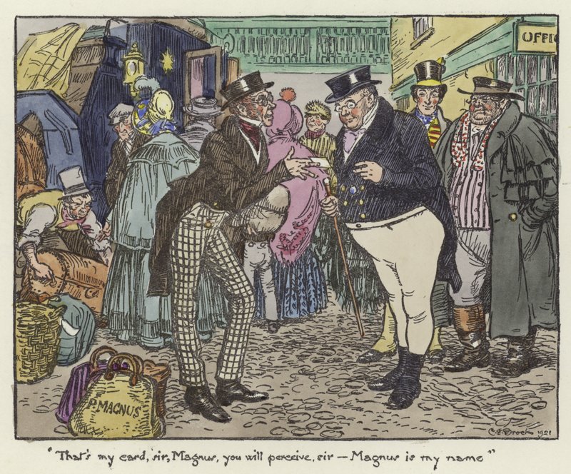 Pickwick Kağıtları için İllüstrasyon by Charles Edmund Brock